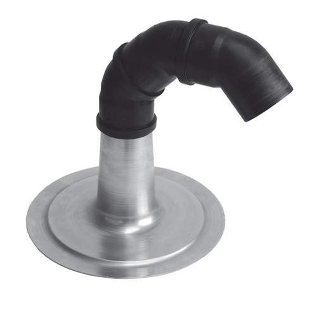 Anjo kabel / leiding doorvoer Ø50 mm aluminium plakplaat en 3 PP bochten
