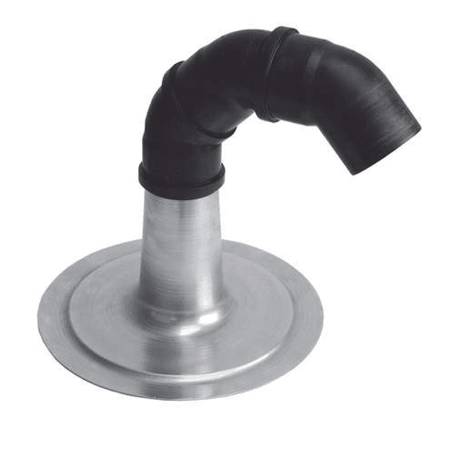 Anjo kabel / leiding doorvoer Ø50 mm aluminium plakplaat en 3 PP bochten