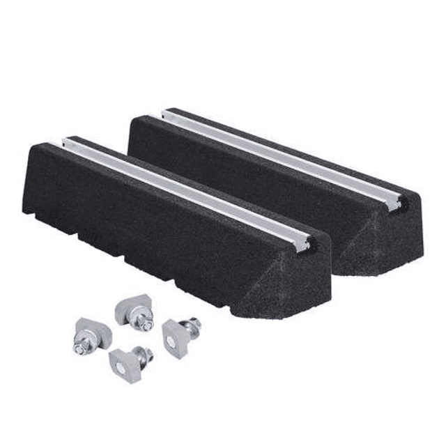 AircoBase opstellingsbalk recycled 600 mm rubberen dempers incl. bevestiging M8 x 40 mm (set a 2 stuks)