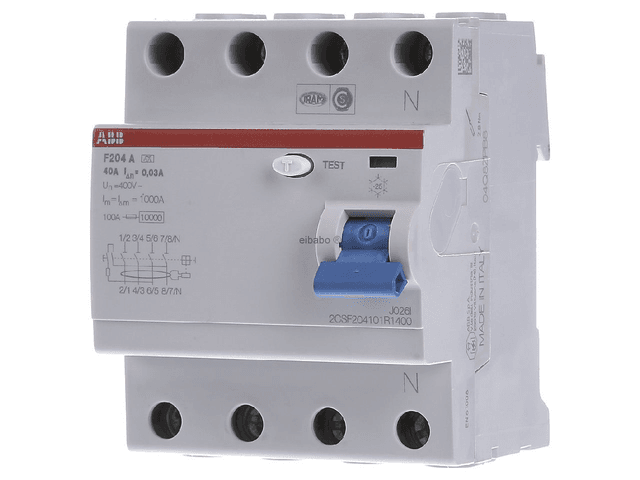 Aardlekschakelaar ABB 4-P FH 204 A 63/0,03
