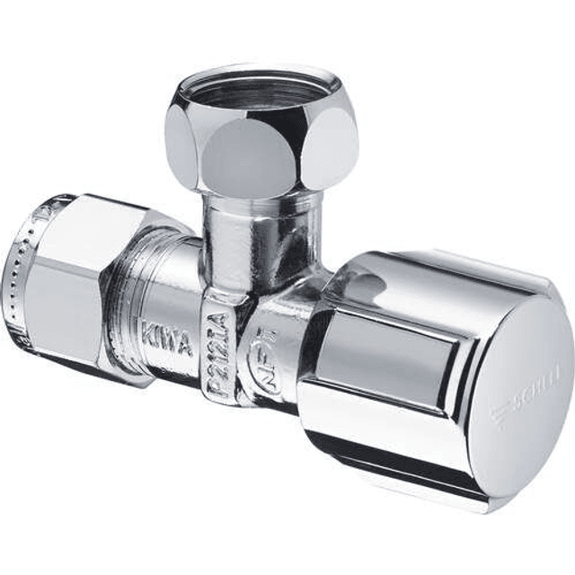 Schell hoekstopkraan binnendraad 3/8&quot;x12 mm knel chroom